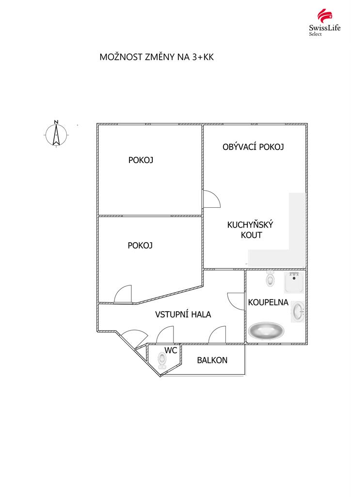 Prodej bytu 2+kk 66 m2 Klatovská třída, Plzeň