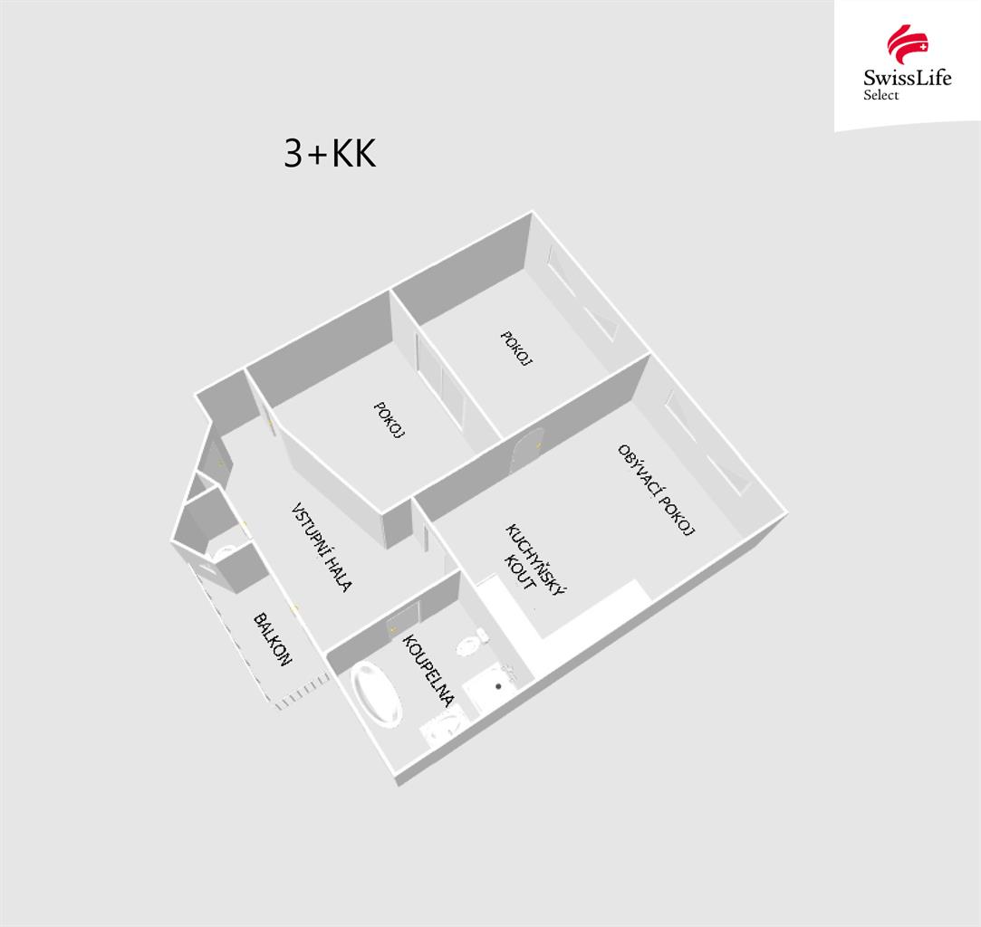 Prodej bytu 2+kk 66 m2 Klatovská třída, Plzeň