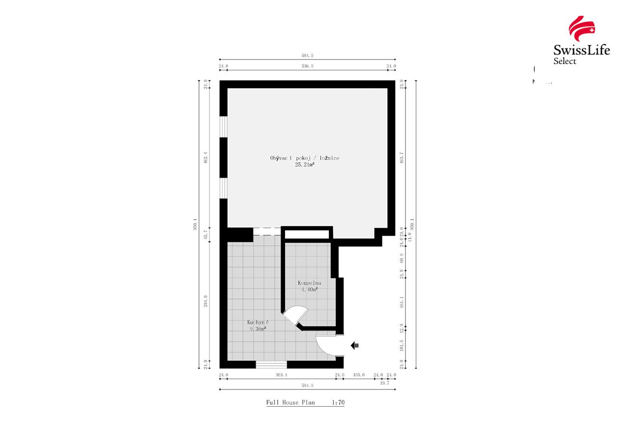 Prodej bytu 1+1 38 m2 Rolnická, Trutnov