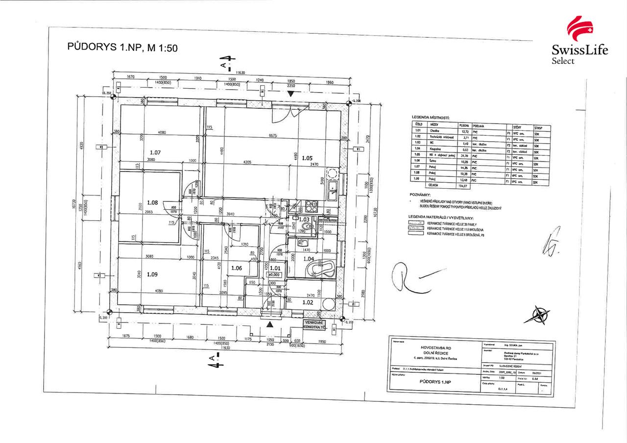 Prodej rodinného domu 104 m2 Pardubická, Dolní Ředice