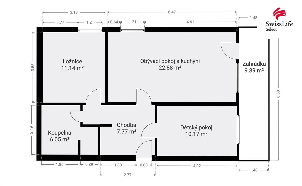 Prodej bytu 3+kk 64 m2, Břežany II