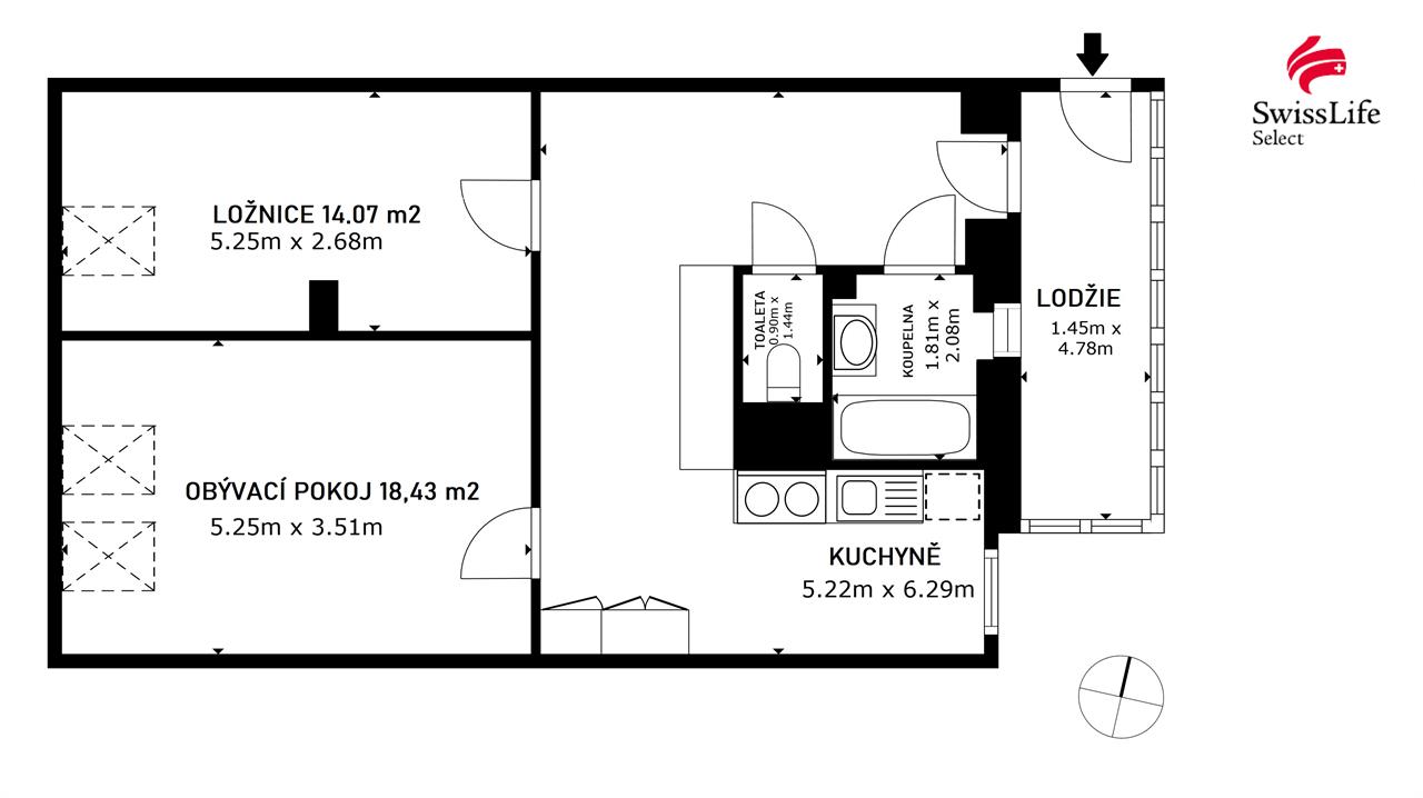 Prodej bytu 3+kk 67 m2 Turnovská, Praha