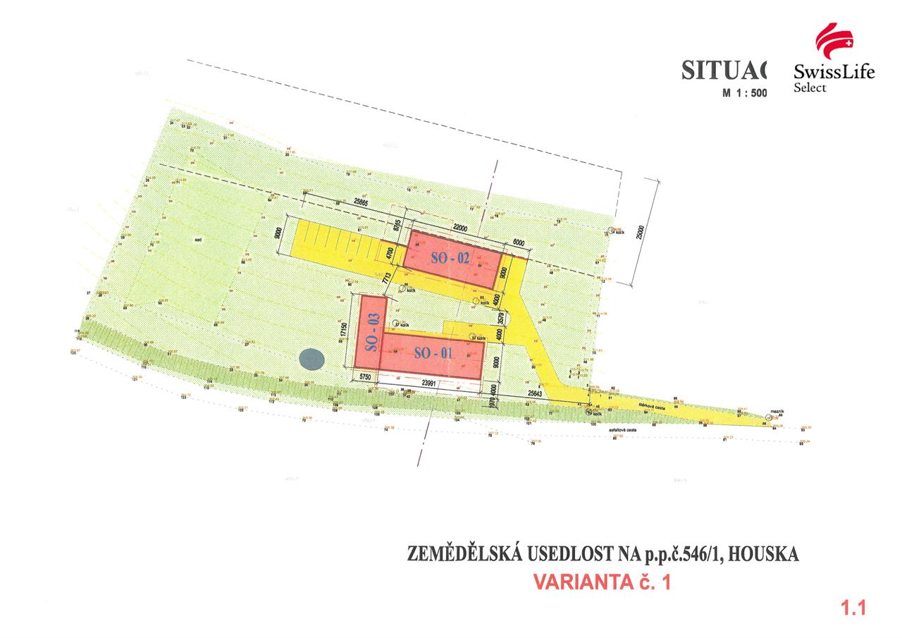 Prodej stavebního pozemku 6235 m2, Blatce