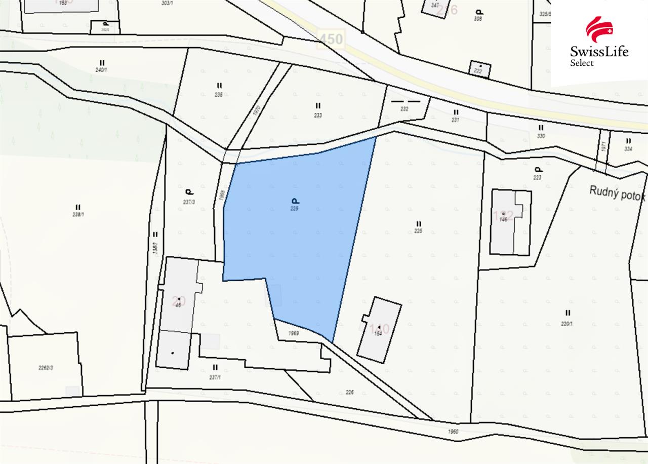 Prodej stavebního pozemku 2762 m2, Rudná pod Pradědem