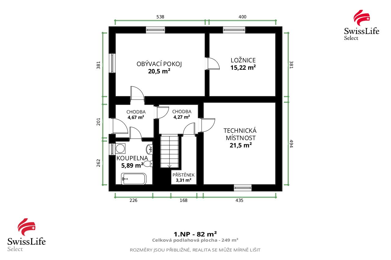 Prodej rodinného domu 249 m2 Spojovací, Pyšely
