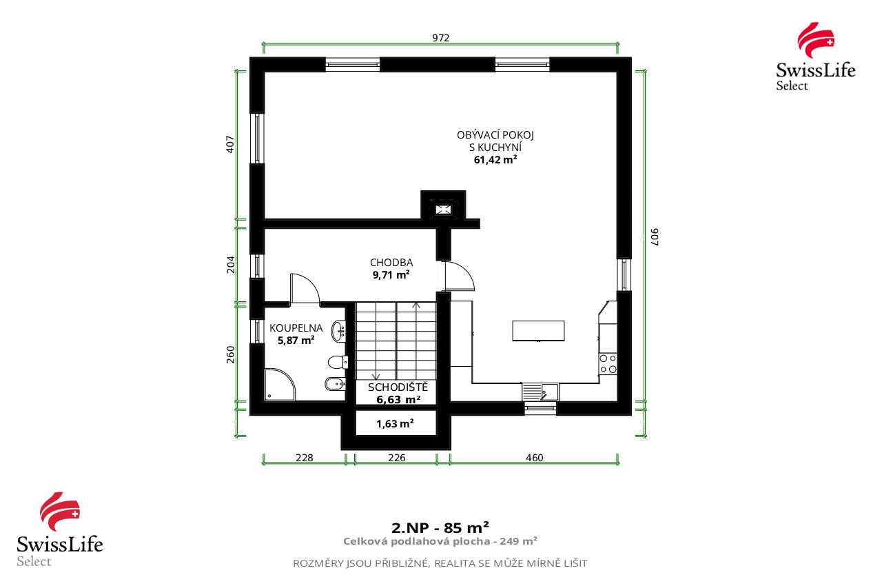 Prodej rodinného domu 249 m2 Spojovací, Pyšely