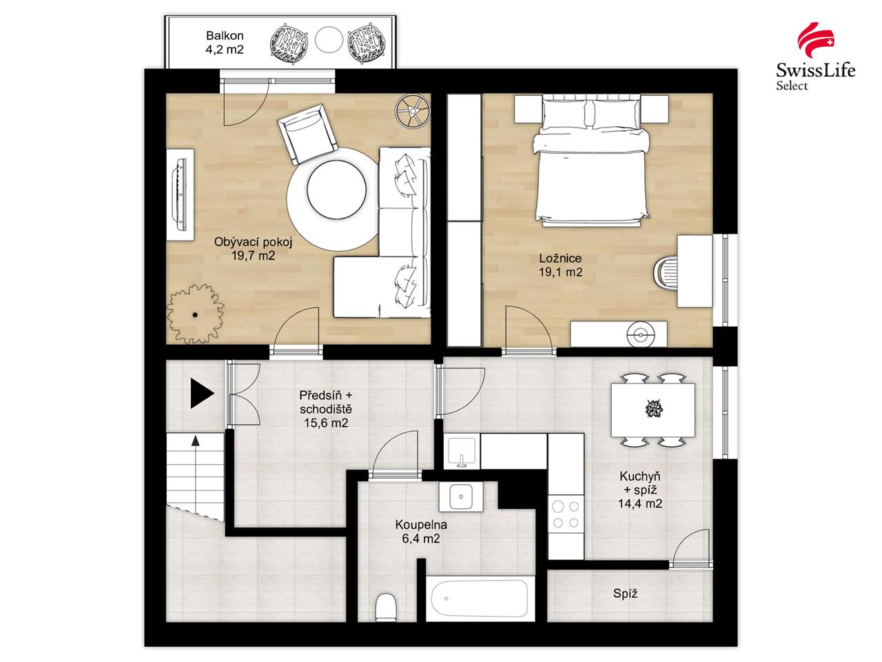 Prodej bytu 2+1 80 m2, Plánice