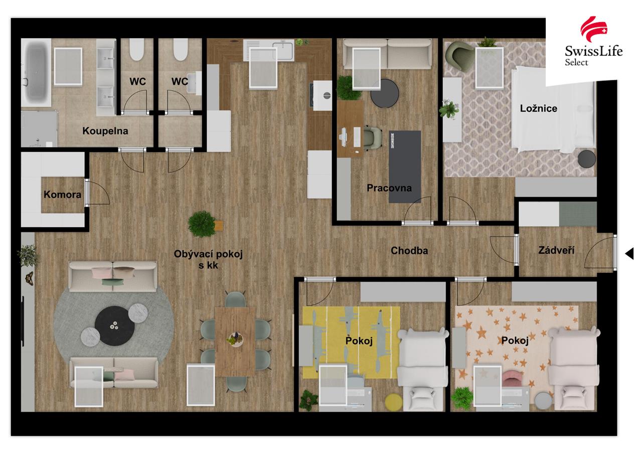 Prodej bytu 5+kk 125 m2 K Poli, Plzeň