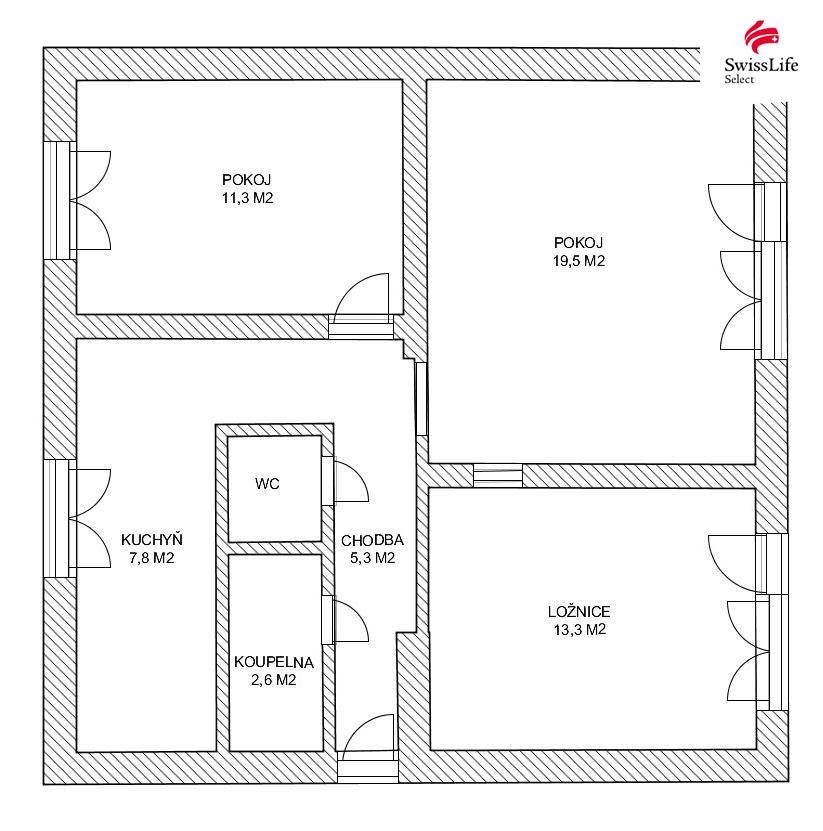 Prodej bytu 3+1 69 m2 Zborovská, Ústí nad Orlicí