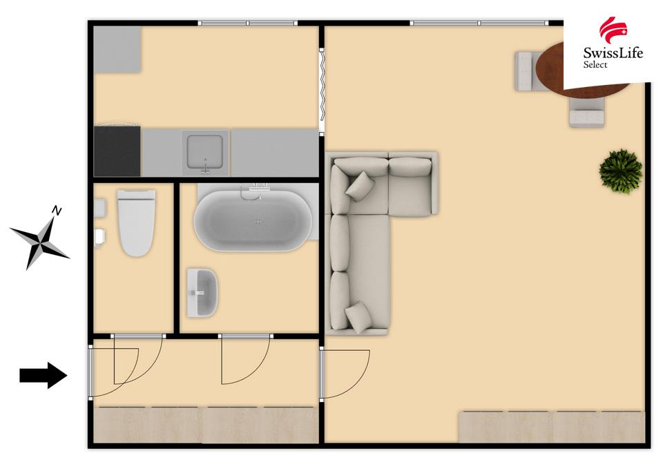 Pronájem bytu 1+1 38 m2 Na Petřinách, Praha