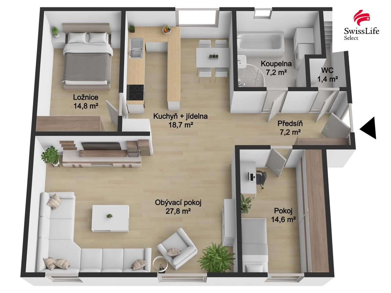 Prodej bytu 3+kk 93 m2 Jaroslava Šípka, Stochov