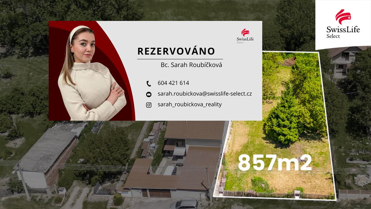 Prodej stavebního pozemku 857 m2 Benátky