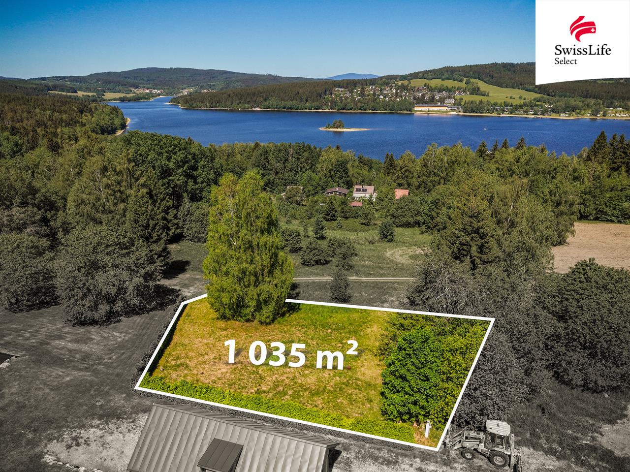 Prodej stavebního pozemku 1035 m2, Loučovice