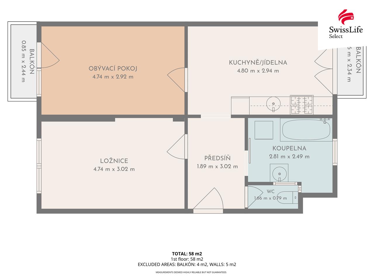 Prodej bytu 2+1 58 m2 Mírová, Milovice