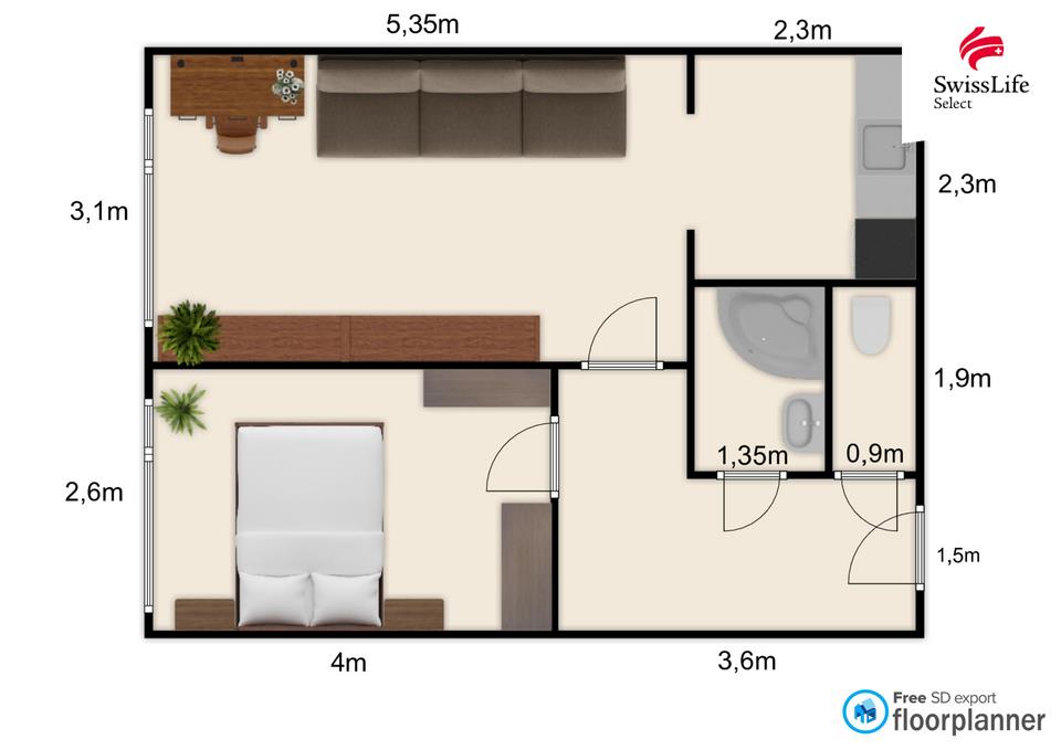 Prodej bytu 2+kk 45 m2 Klukovická, Praha