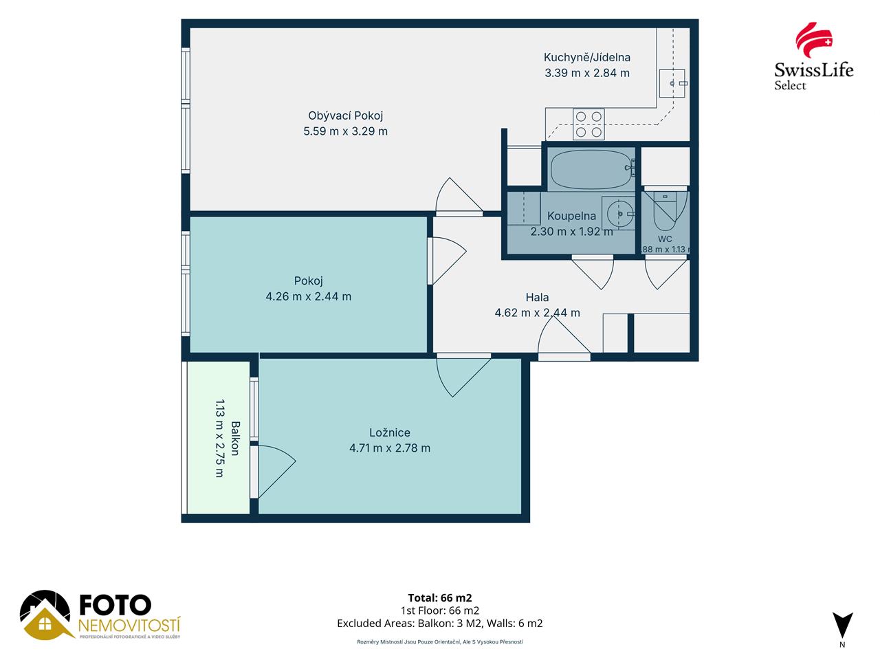 Prodej bytu 3+kk 66 m2 Šimonova, Praha