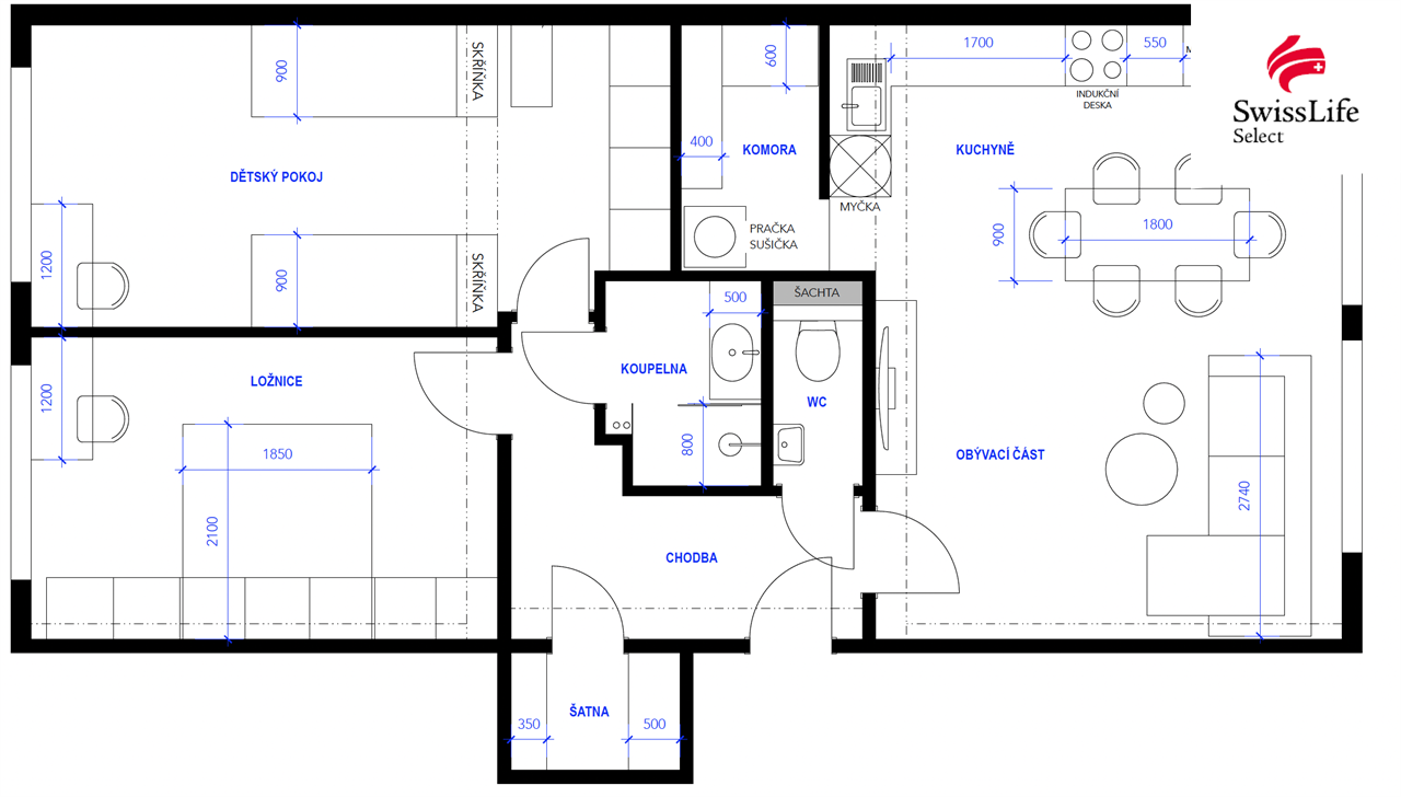 Prodej bytu 3+kk 78 m2 Ortenovo náměstí, Praha