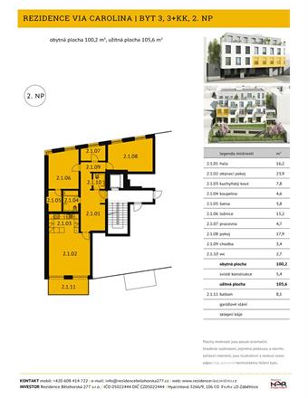 Prodej bytu 3+kk 106 m2 Bělohorská, Praha