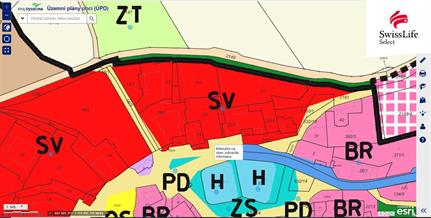 Prodej stavebního pozemku 1123 m2 Přibyslav