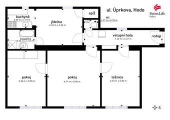 Prodej bytu 3+1 95 m2 Úprkova, Hodonín