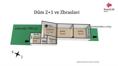 Prodej rodinného domu 55 m2 Šlapalova, Zbraslav