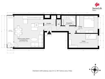 Prodej bytu 3+1 70 m2 Fantova, Praha