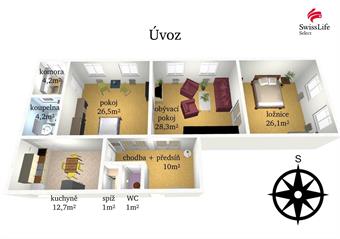 Prodej bytu 3+1 110 m2 Úvoz, Brno