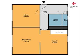 Prodej bytu 2+1 53 m2 Na Veselce, Úpice