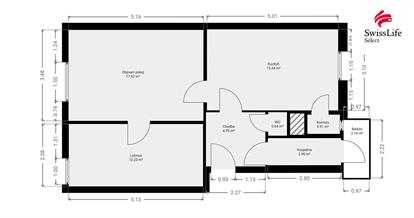 Prodej bytu 2+1 54 m2 Raisova, Děčín