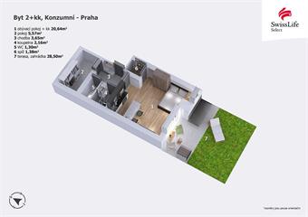 Prodej bytu 1+kk 61 m2 Konzumní, Praha