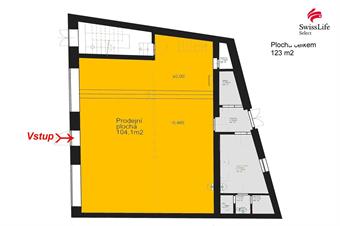 Pronájem obchodního prostoru 123 m2 Politických vězňů, Kolín