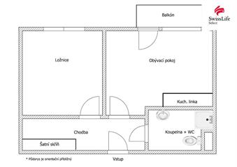 Pronájem bytu 2+kk 41 m2, Jihlava