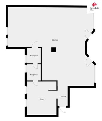 Pronájem obchodního prostoru 120 m2 Husova, Polička