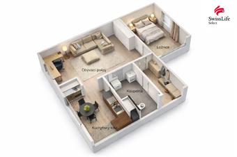 Prodej bytu 2+1 54 m2 Masarykova, Roztoky