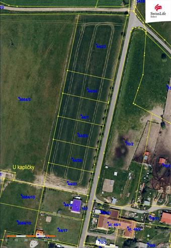 Prodej stavebního pozemku 1109 m2, Hřibiny-Ledská