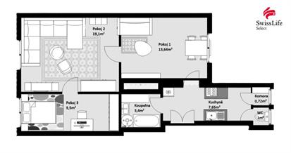 Prodej bytu 3+1 55 m2 Táborská, Praha