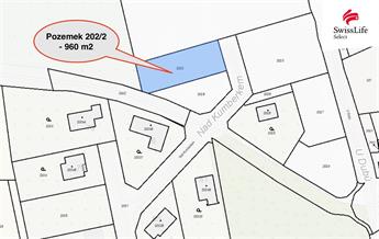Prodej stavebního pozemku 960 m2, Plzeň