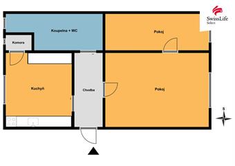 Pronájem bytu 2+1 53 m2 Královecká, Trutnov