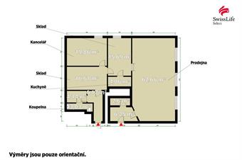 Pronájem obchodního prostoru 141 m2 Masarykovo náměstí, Starý Plzenec