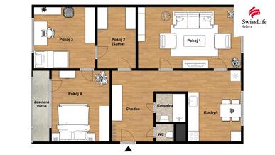 Pronájem bytu 3+1 75 m2 Krašovská, Plzeň