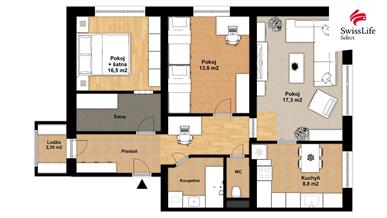 Prodej bytu 3+1 91 m2 Brožíkova, Třemošná