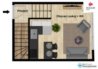 Pronájem bytu 2+kk 53 m2 Mezitraťová, Praha
