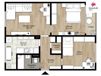 Prodej bytu 3+1 68 m2 Baarova, Plzeň