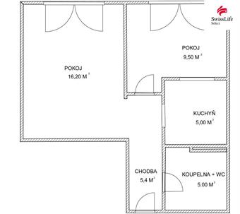 Prodej bytu 2+kk 41 m2 nábřeží Závodu míru, Pardubice