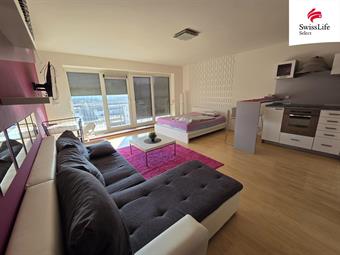 Pronájem bytu 1+kk 43 m2 Na Harfě, Praha