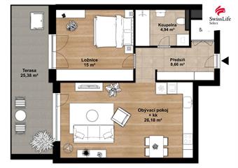 Pronájem bytu 2+kk 55 m2 Papírnická, Plzeň