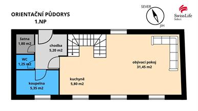 Pronájem bytu 3+kk 98 m2 Pražská, Kolín