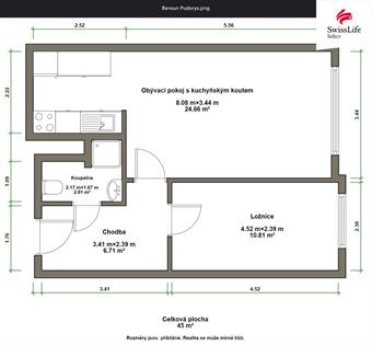 Prodej bytu 2+kk 44 m2 Tyršova, Beroun