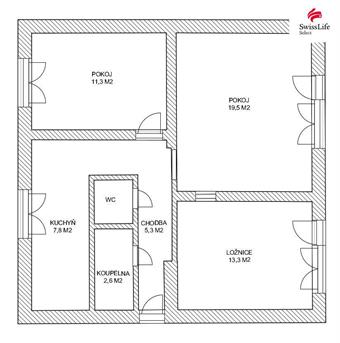 Prodej bytu 3+1 69 m2 Zborovská, Ústí nad Orlicí