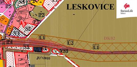 Prodej komerčního pozemku 895 m2, Leskovice
